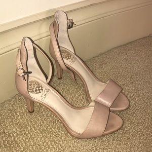 Cream Vince Camuto Sandals (2.5 inch heel)
